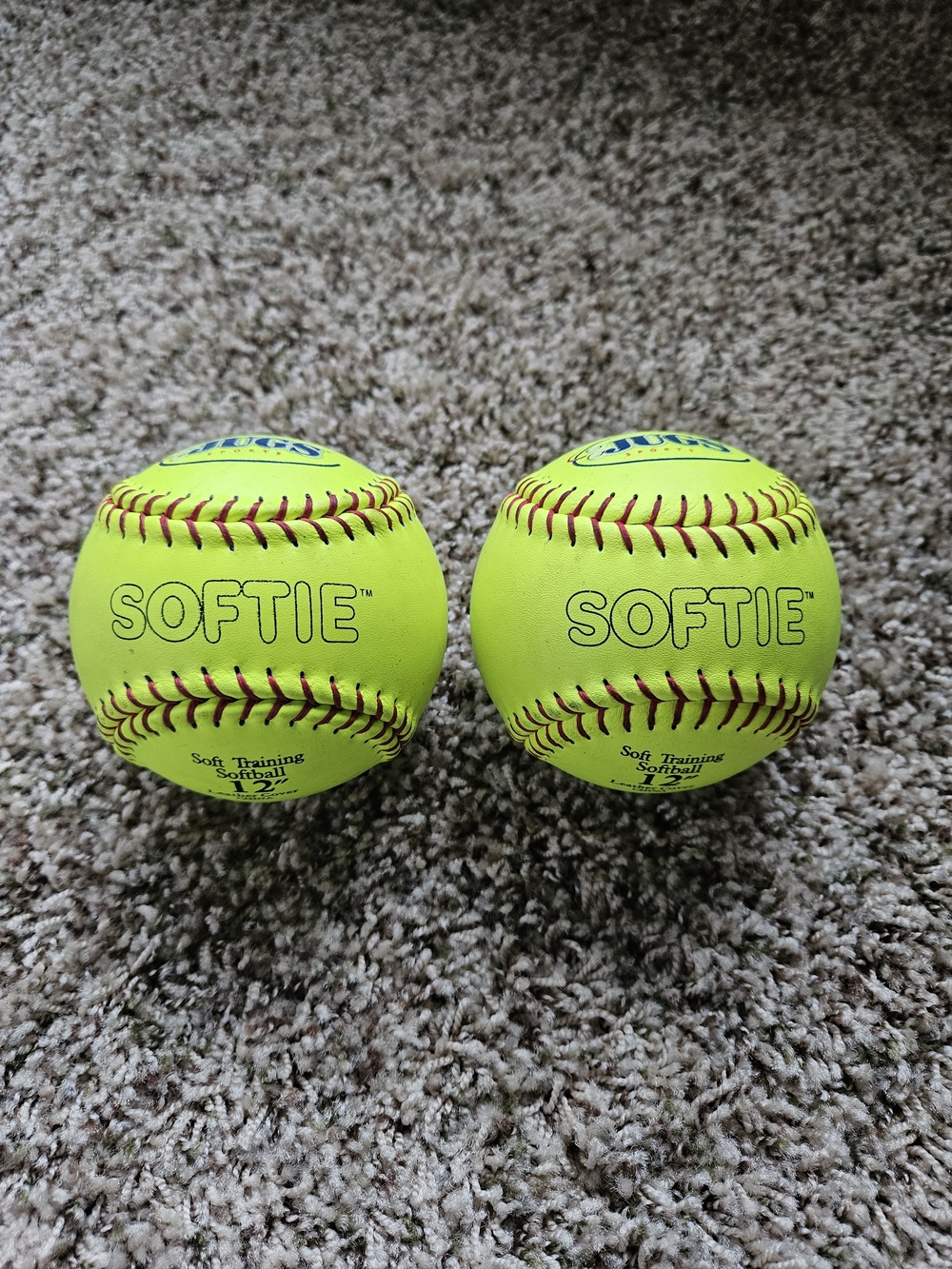 SOFTIE Neon Yellow Soft Training Softballs - Set of 2